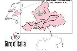 Route Giro d’Italia in 2016 door Groesbeek